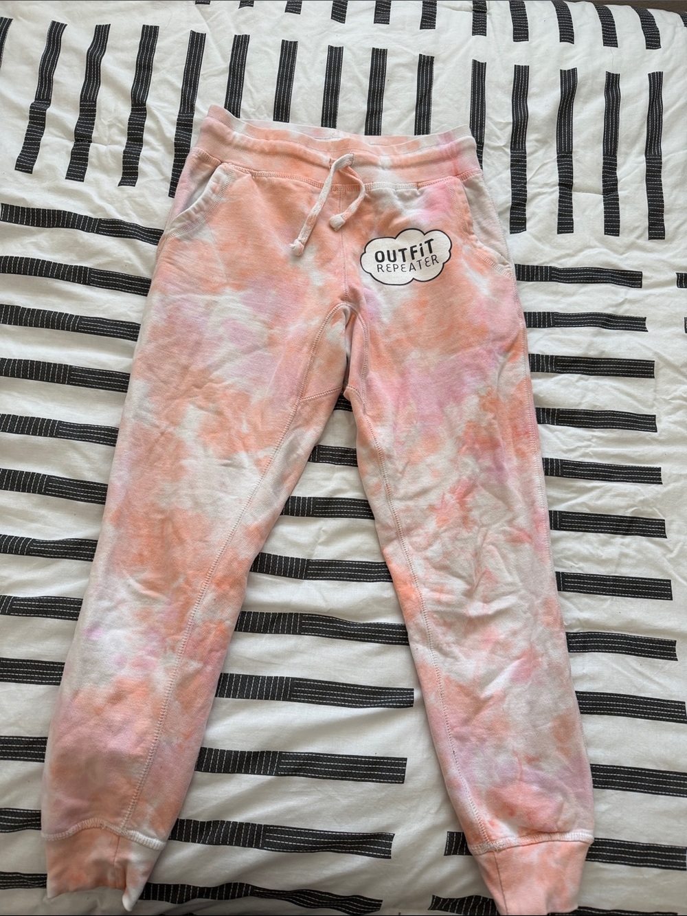 Women’s Pink Tie-Dye Sweat Joggers with 'Outfit Repeater' Patch